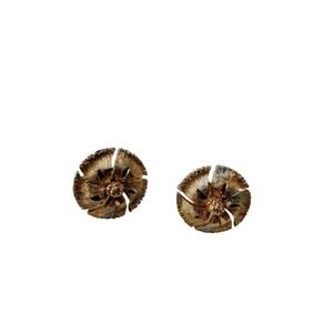 Vintage Gold-Tone Floral Clip-On Earrings